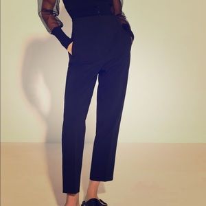 Zara Basic High Waist Black Trouser Pants